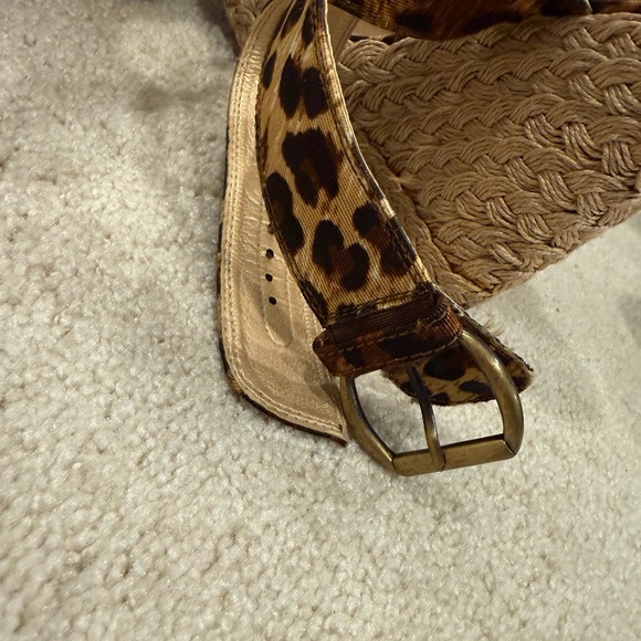 Stuart Weitzman Animal Print Wedge Sandals - Picture 4 of 4